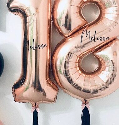 jumbo numbers helium balloons