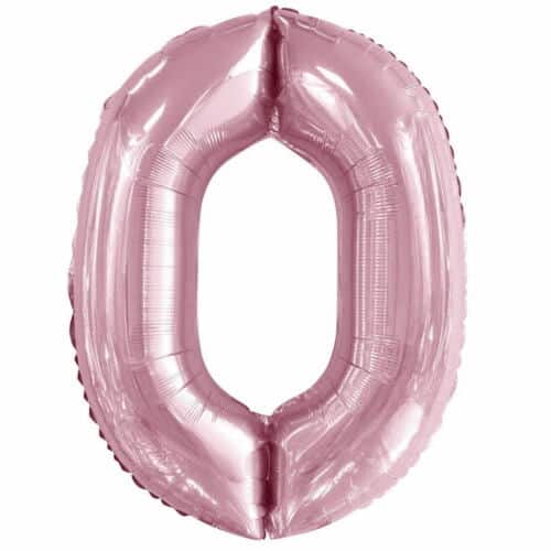 light pink foil jumbo number balloon